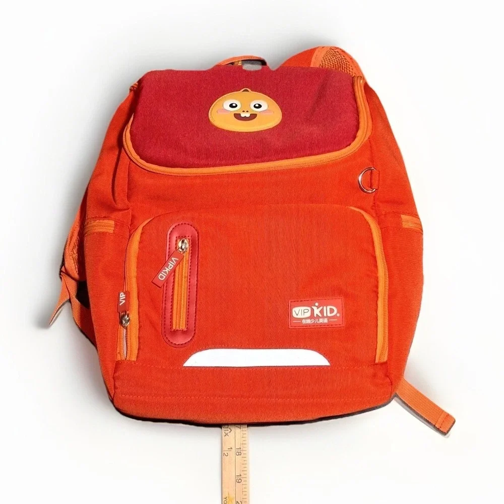 VIPKid Dino Orange and Red Backpack Storage IPad,Tablet, Laptop